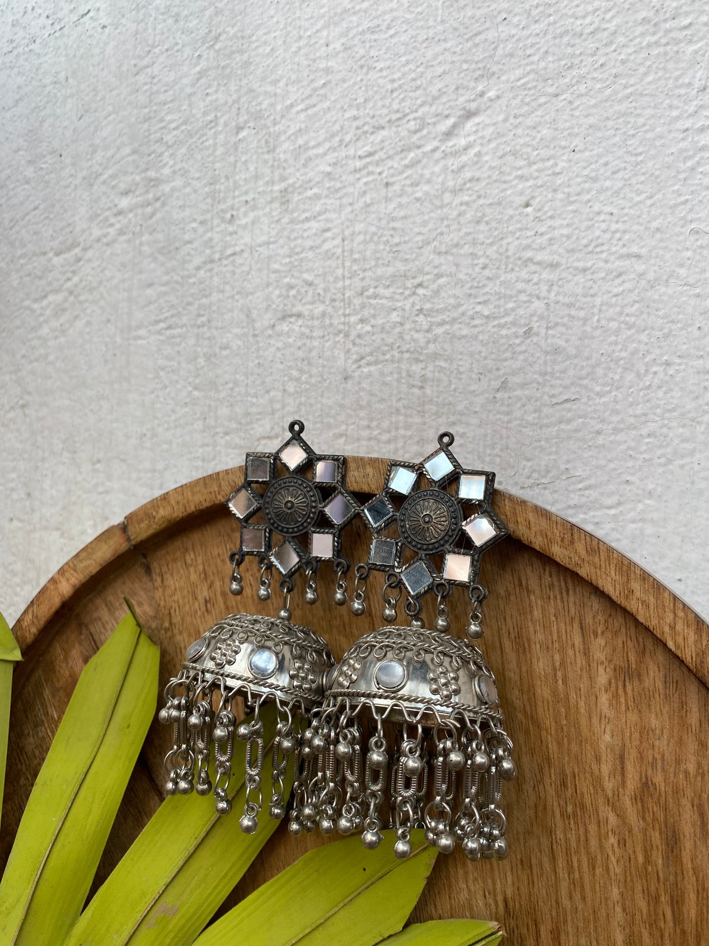 Katha Mirror Jhumkas