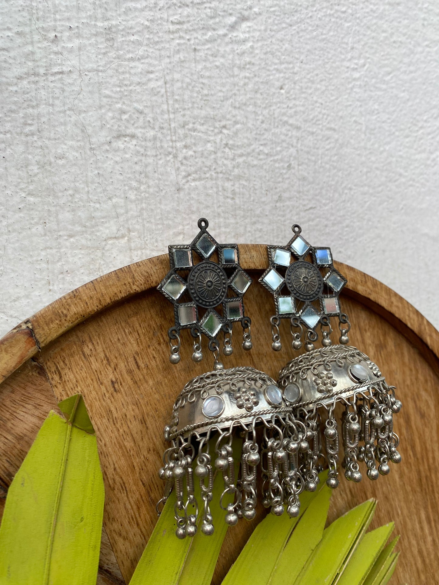 Katha Mirror Jhumkas