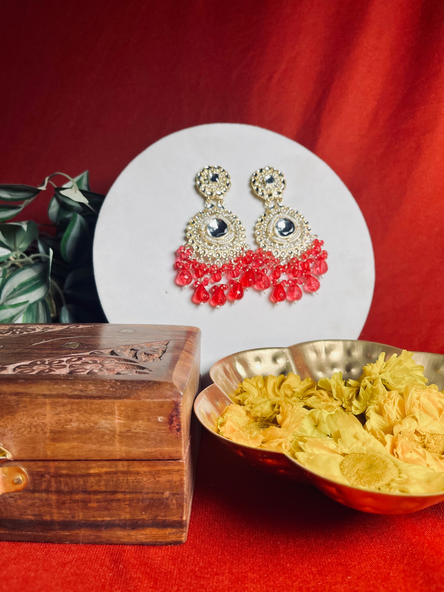 Jiya floral danglers