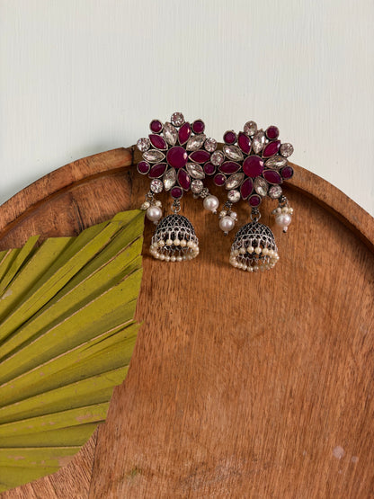 Anushka Stone Jhumkas