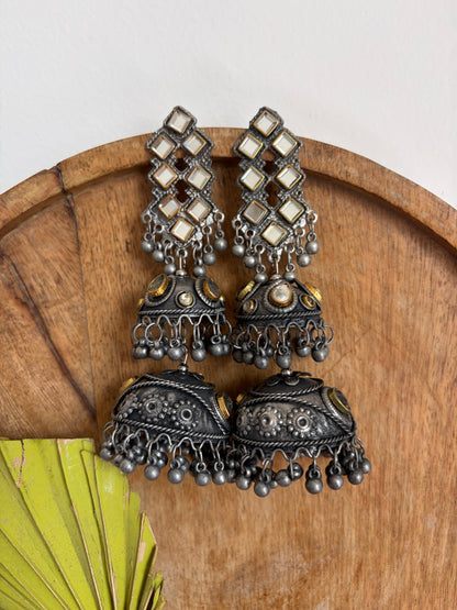 Mumkin Double layered Jhumka