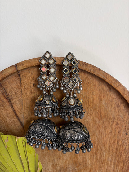 Mumkin Double layered Jhumka