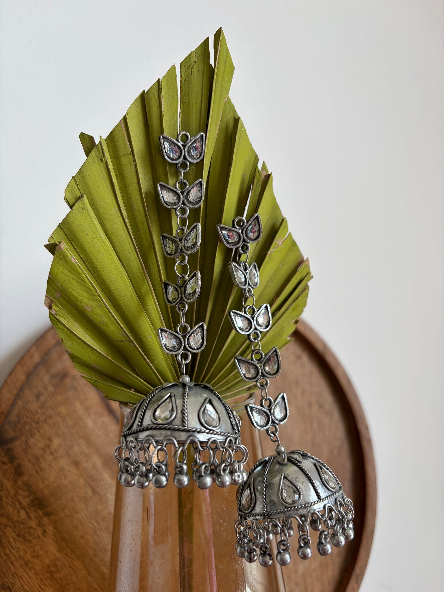 Malvika White long Jhumka
