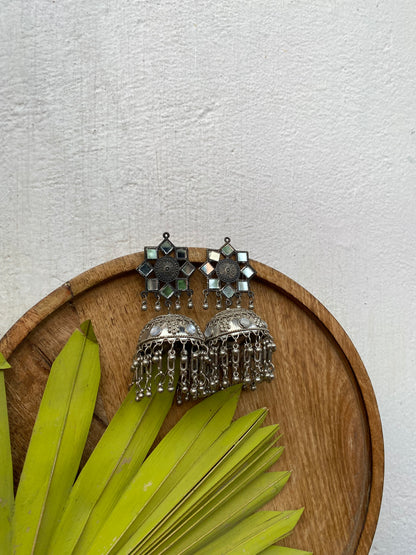 Katha Mirror Jhumkas